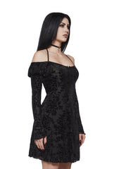 Salem Off the Shoulder Velvet Dress